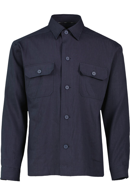 Mens BOSS Black P-COLE-2P-C1-252 Dark Blue Shirt
