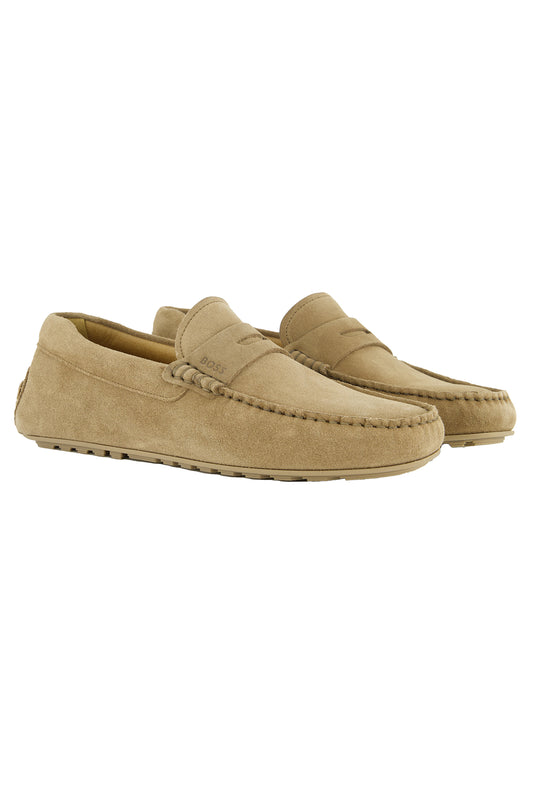 Mens BOSS Black Noel_Mocc_sdpeb Medium Beige Moccasins
