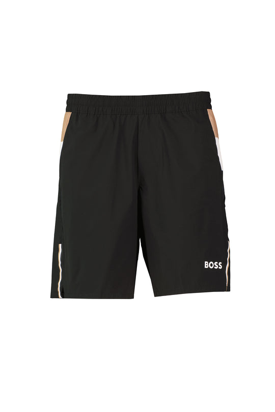 Mens BOSS Green Black S_T-Match 9 inch Shorts