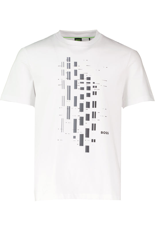 Mens BOSS Green Tee GRX Zone White T Shirt
