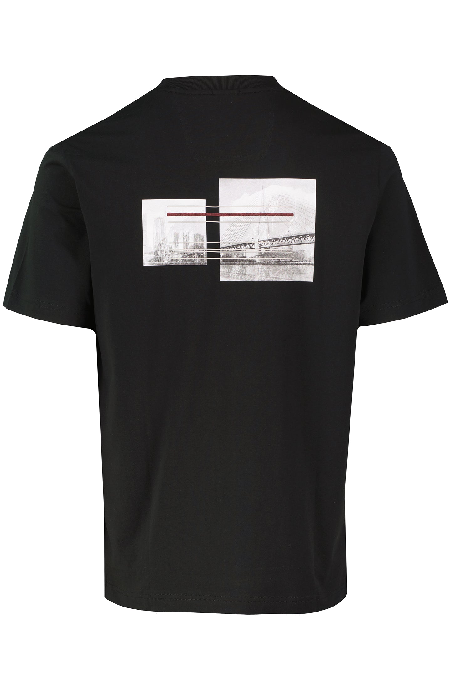 Mens BOSS Green Tee Photoprint Black T Shirt - image 3