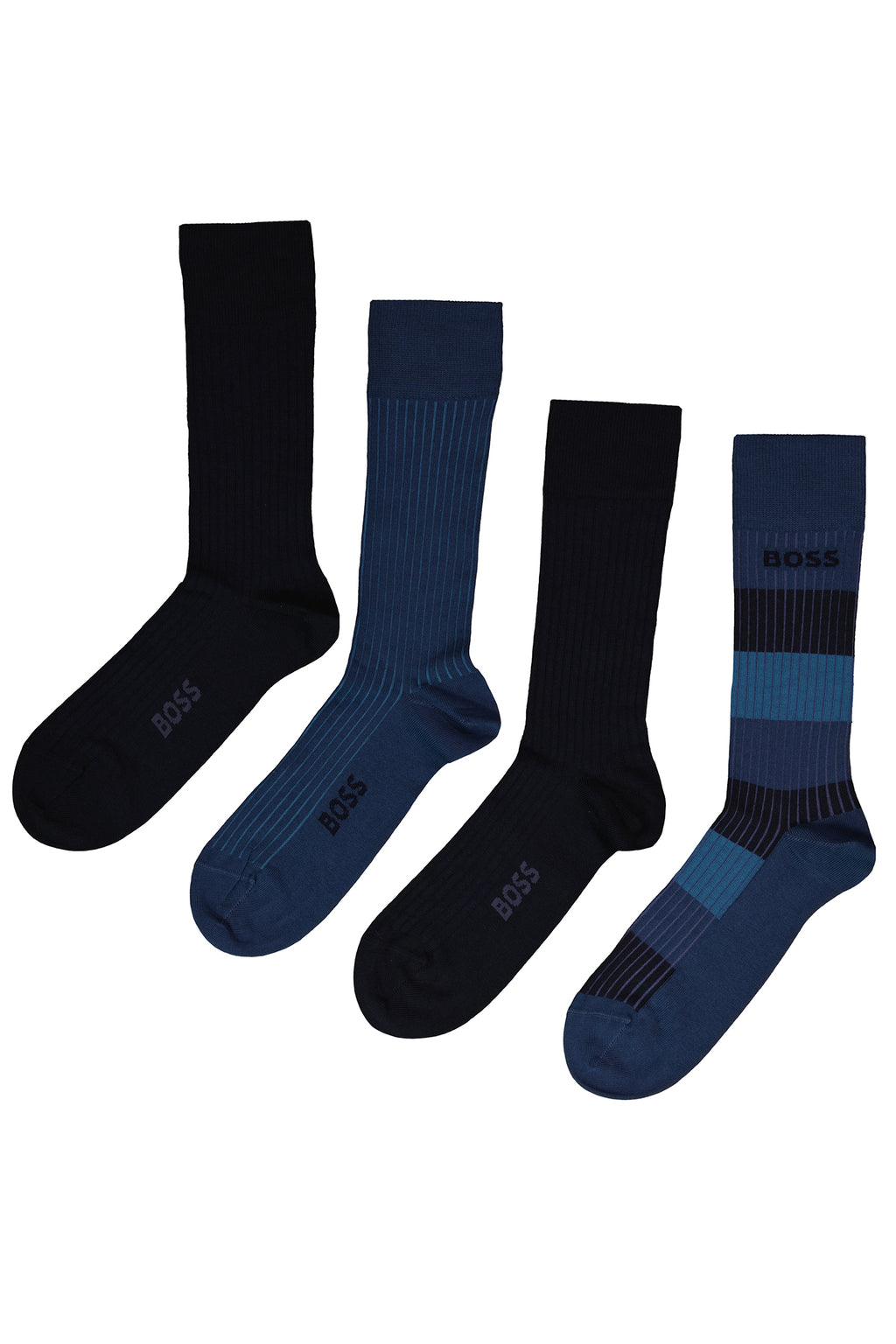 Men's BOSS Black 4 Pack Gift Set Blue Socks — view 2