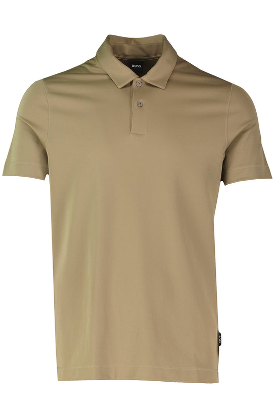 Men's BOSS Black P Paino 152 Open Brown Polo Shirt