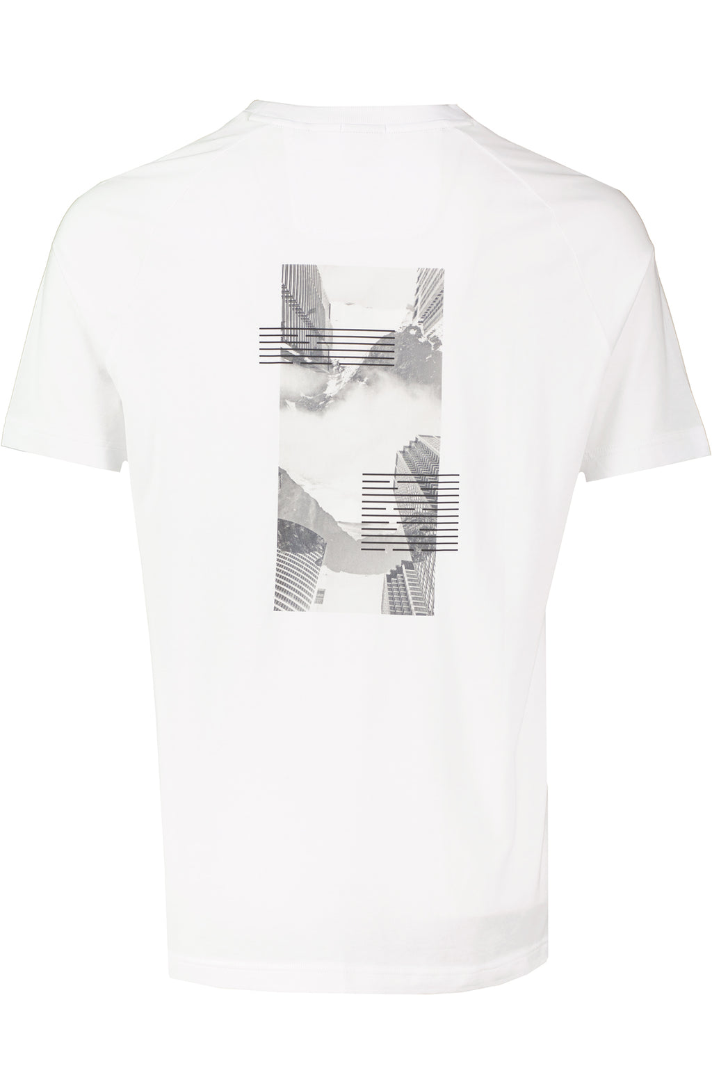 Mens BOSS Green Tee Stripe Zone White T Shirt - image 3