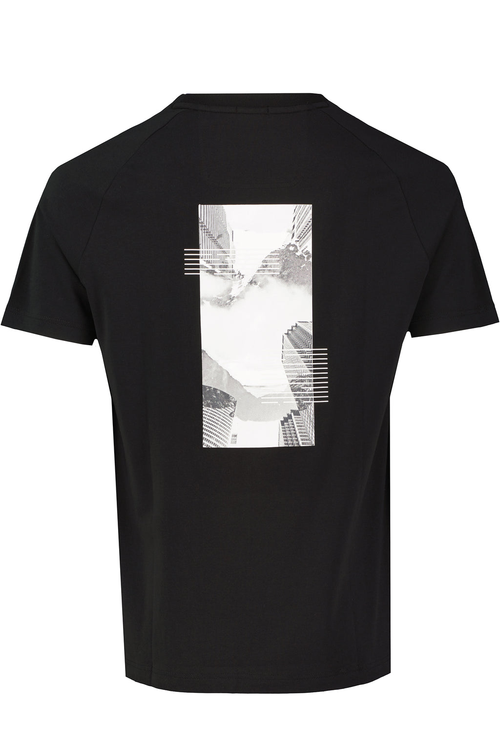 Mens BOSS Green Tee Stripe Zone Black T Shirt - image 3
