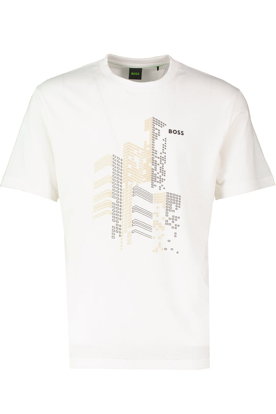 Mens BOSS Green Tee GRX Zone White T Shirt