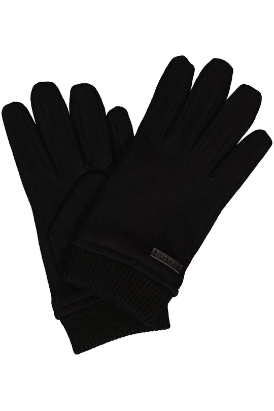 Men's BOSS Black Kalsper-R Black Wool Gloves