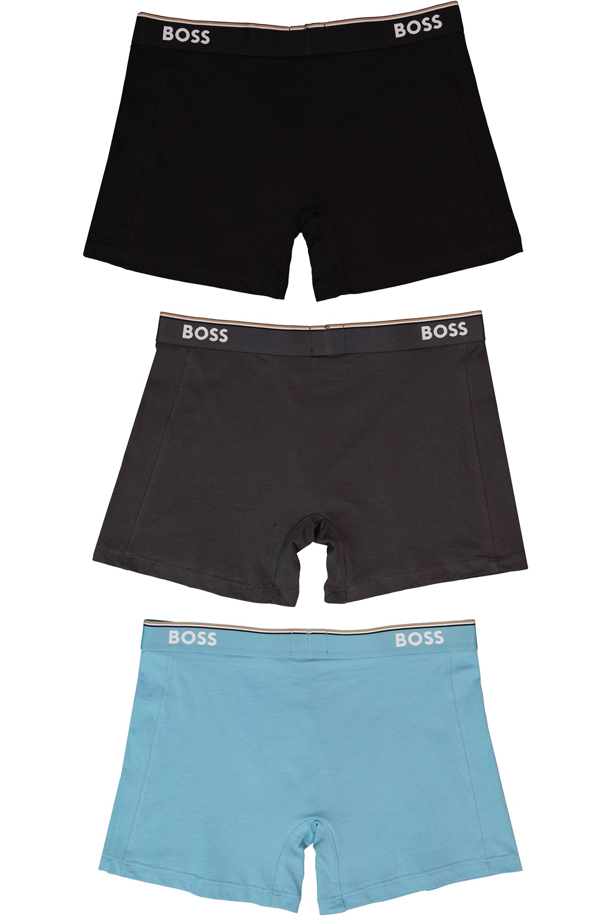 Mens BOSS Black BoxerBr 3Pack Power Black Underwear — view 4