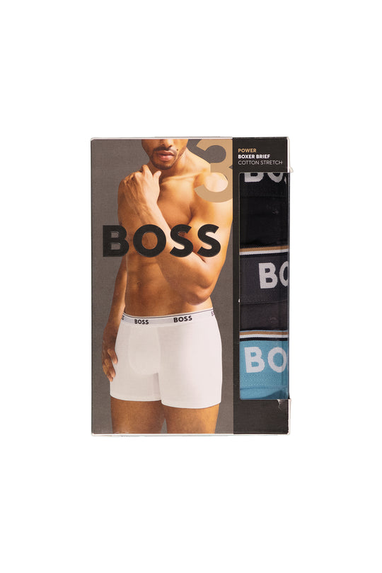 Mens BOSS Black BoxerBr 3Pack Power Black Underwear