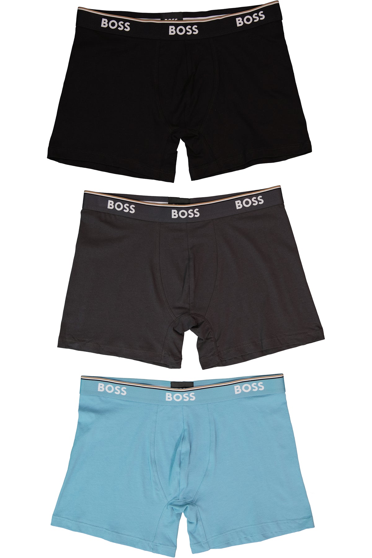 Mens BOSS Black BoxerBr 3Pack Power Black Underwear — view 3