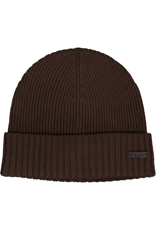 Men's BOSS Black Fati Dark Brown Beanie Hat
