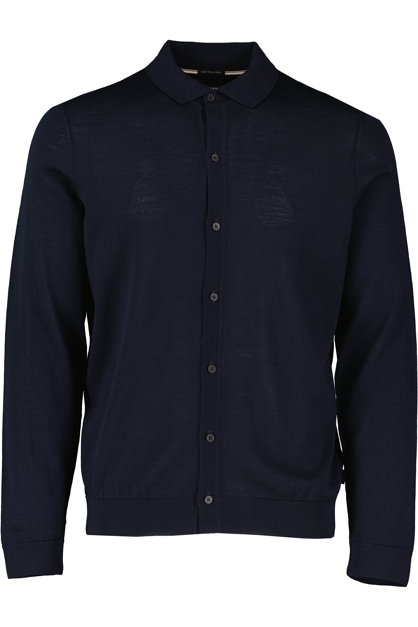 Men's BOSS Black Helbert Dark Blue Button Up Cardigan