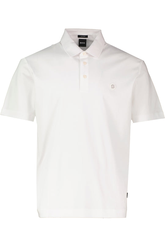 Mens BOSS Black C-Parris 01 Natural Mercerised Polo Shirt