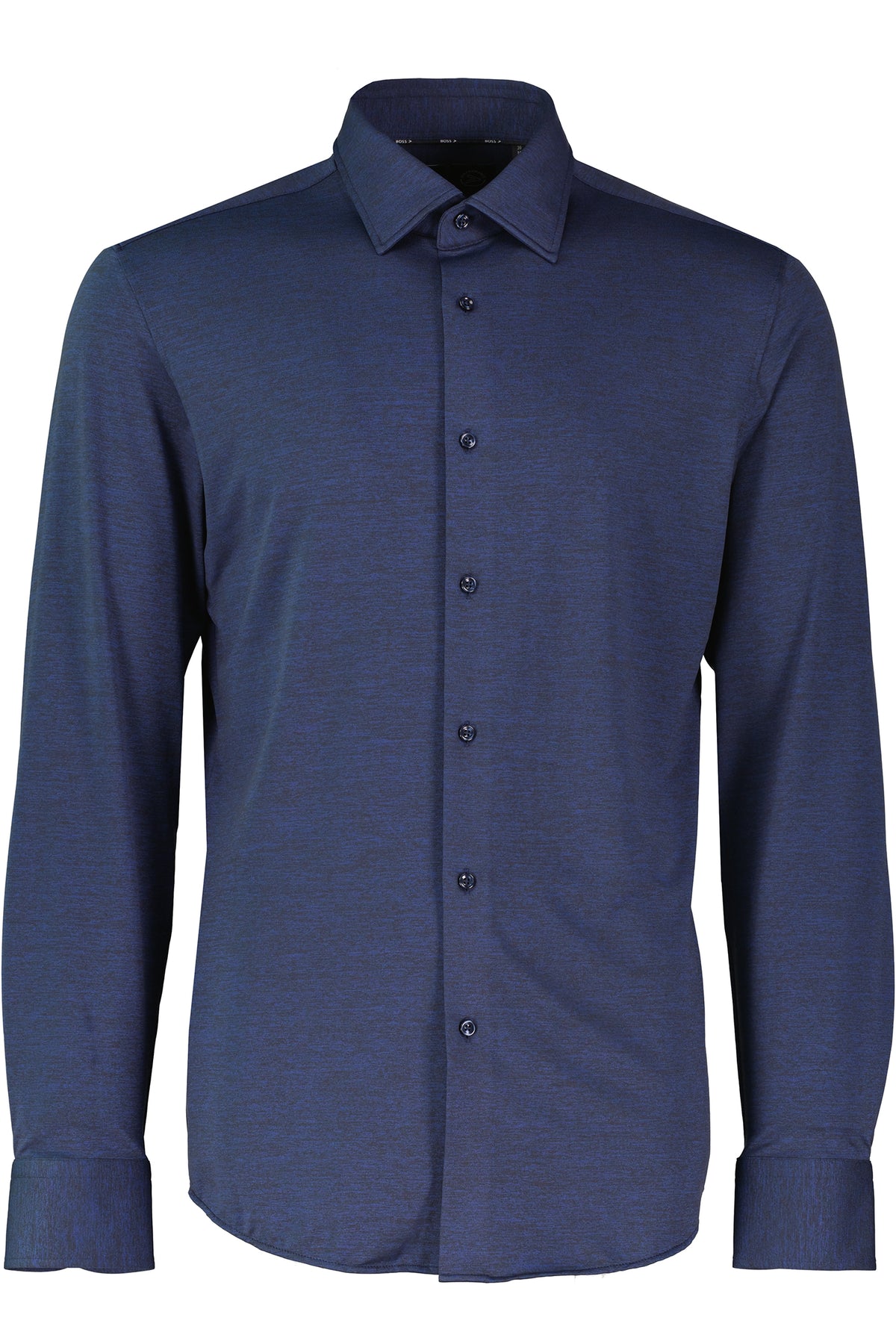 Mens BOSS Black P-HANK-kent-C1-222 Dark Blue Melange Slim Fit Shirt - image 2