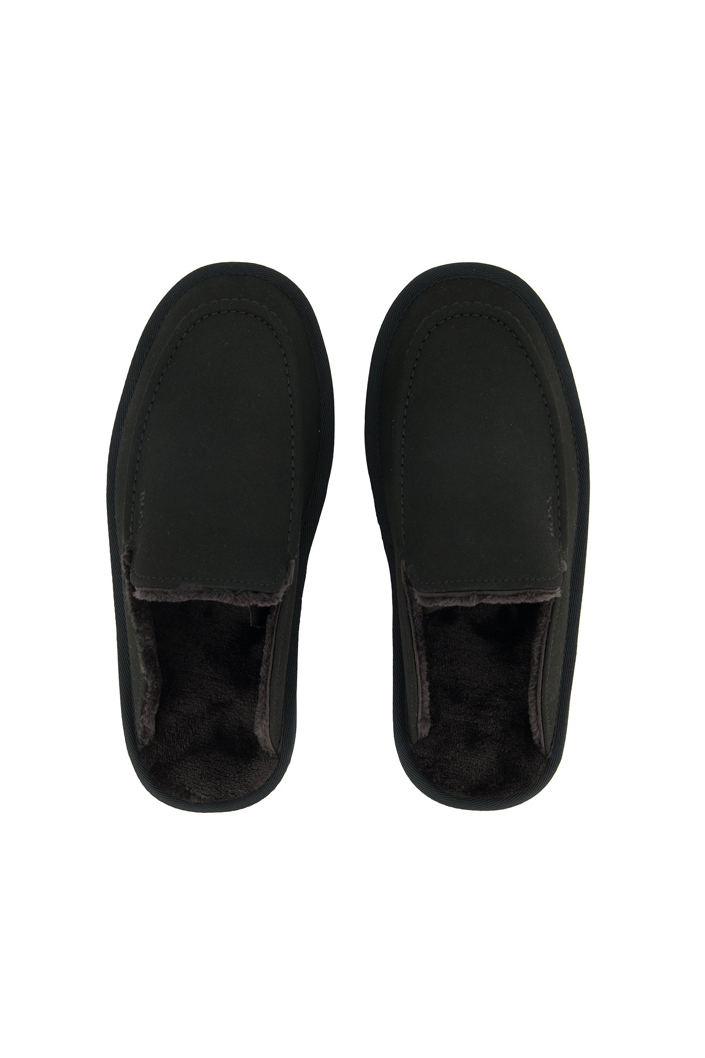 Mens BOSS Black Home_Mule_msfr Black Slippers — view 3