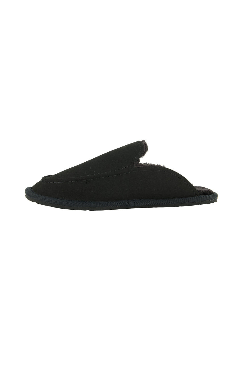 Mens BOSS Black Home_Mule_msfr Black Slippers — view 2