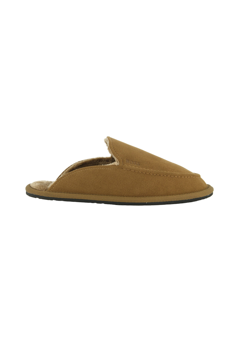 Mens BOSS Black Home_Mule_msfr Dark Brown Slippers