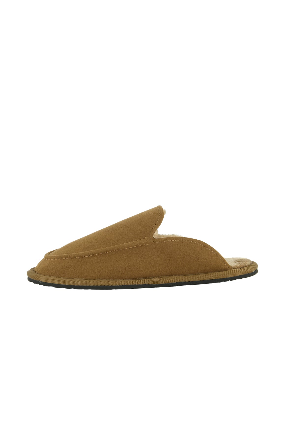 Mens BOSS Black Home_Mule_msfr Dark Brown Slippers — view 2