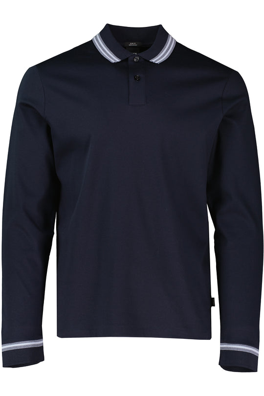 BOSS Black H-Pleins 202 Dark Blue Slim Fit Polo Shirt