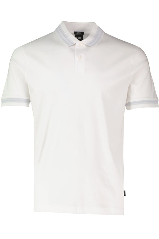 BOSS Black H-Phillipson 202 White Polo Shirt