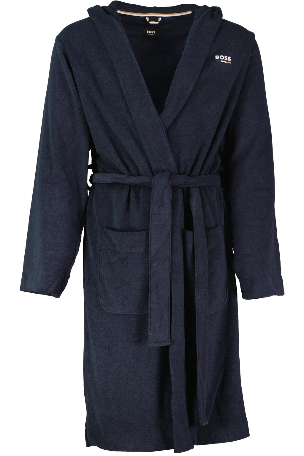 BOSS Black Terry Robe Dark Blue Bathrobe — view 5