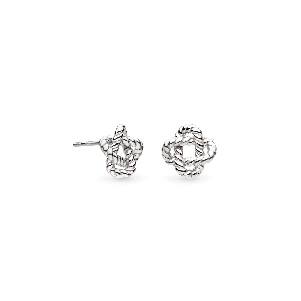 Kit Heath Marina Rope Knot Stud Earrings in Silver by Kit Heath