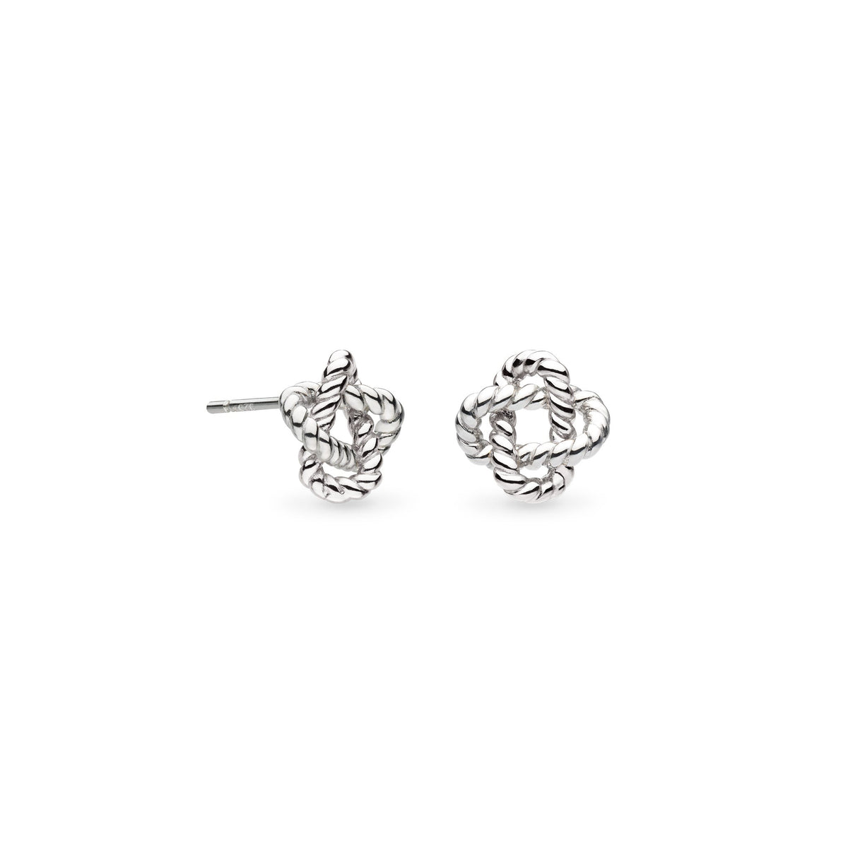 Kit Heath Marina Rope Knot Stud Earrings in Silver by Kit Heath