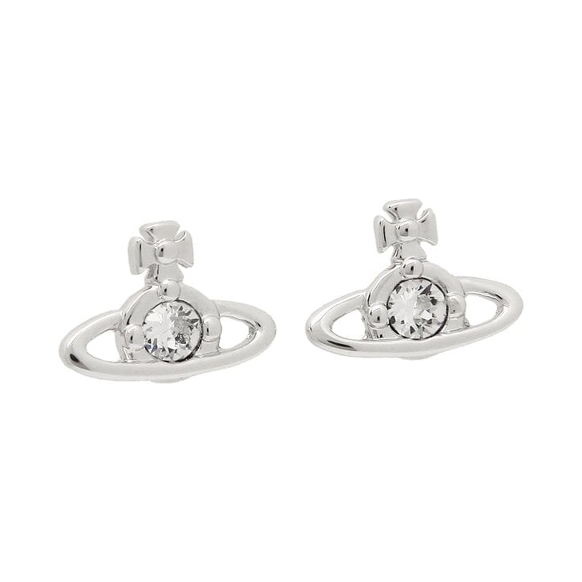 The Vivienne Westwood Nano Stud Earrings, a platinum plated metal jewelry from Vivienne Westwood, available at OD’s Jewellers in St Helens.
