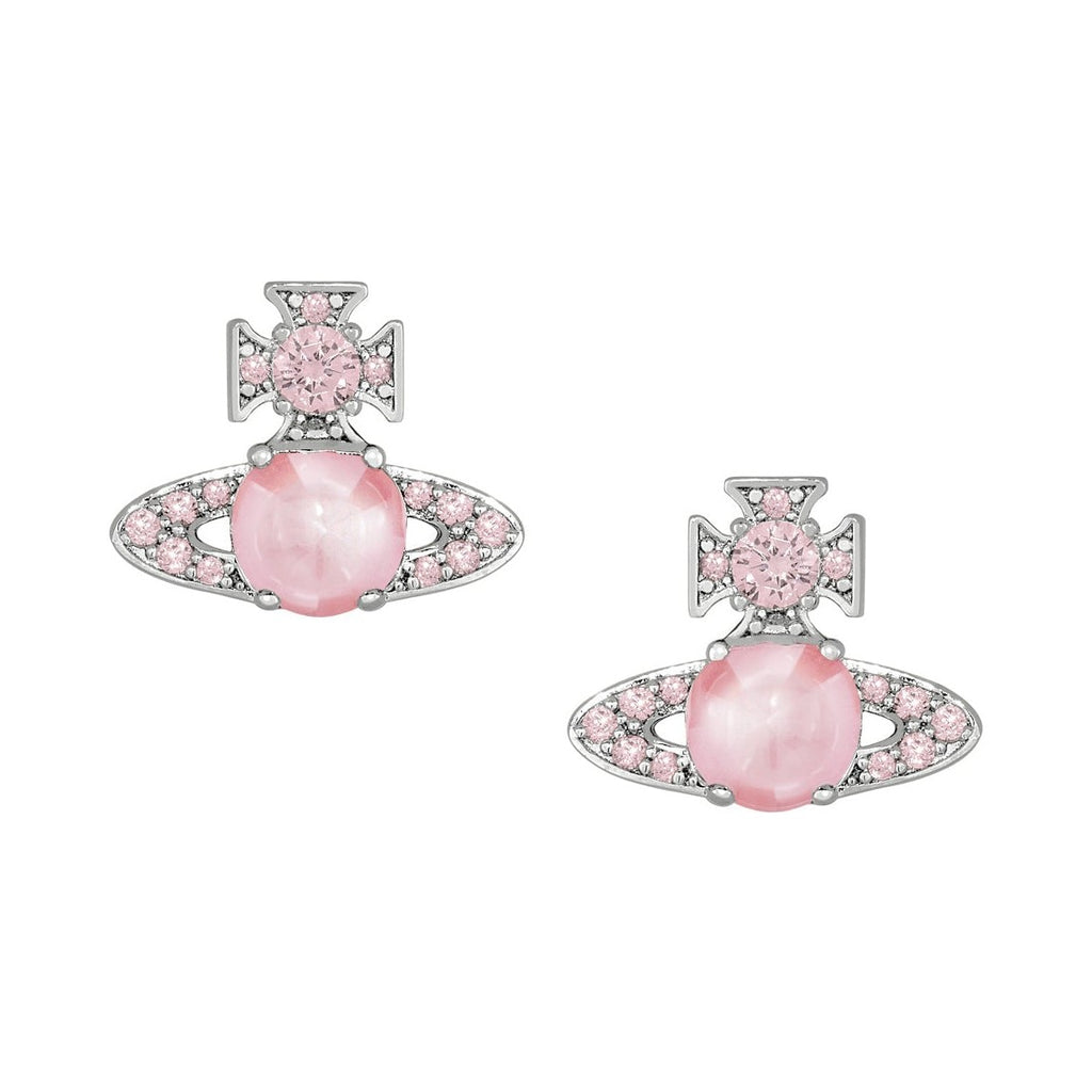 Vivienne Westwood Ondina Pink CZ Stud Earrings 6201038W-02P347