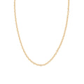 Close-up showcasing the ChloBo Anchor Chain necklace, demonstrating its gold plated finish and textured chain design.