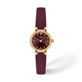 Tissot Ladies Lovely Round Burgundy Strap Watch T1400093637100