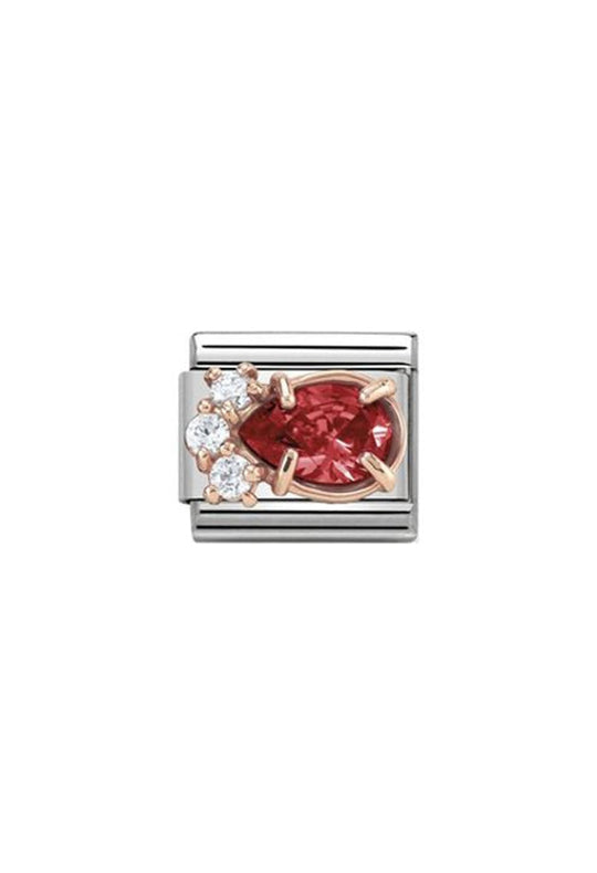Nomination Composable Rose Gold RED DROP SHAPE Charm *