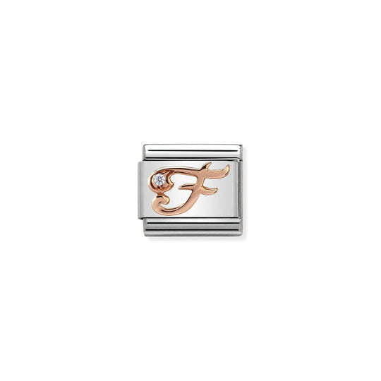 Nomination  Rose Gold Letter F Charm 430310/06