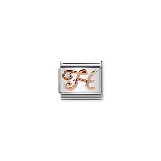 Nomination Rose Gold Letter H Charm 430310/08