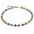 The Coeur De Lion Multicolour Geo Necklace, a multicolor metal necklace from Coeur De Lion, available at OD’s Jewellers in St Helens.