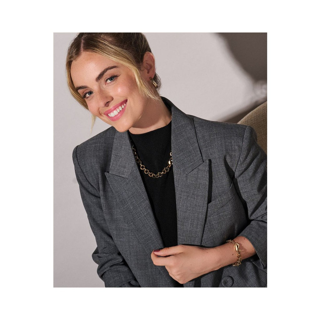 Olivia Burton Honeycomb Link Necklace Stainless Steel Gold Plated by Olivia Burton