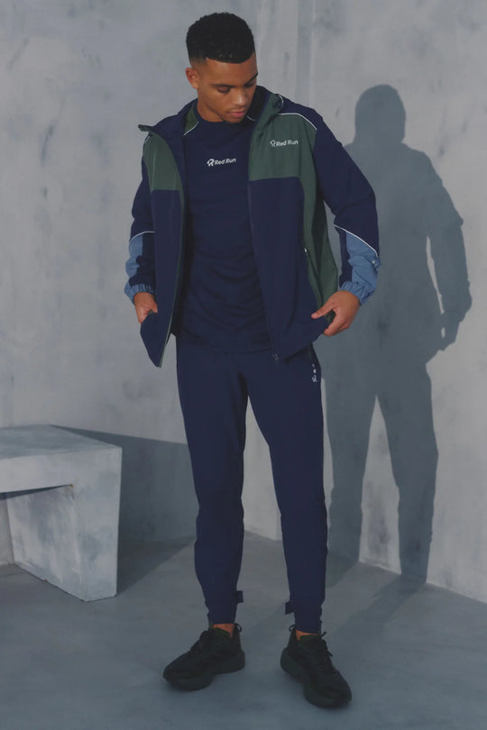 Mens Red Run Midnight Moss Navy Adjustable Technical Trouser