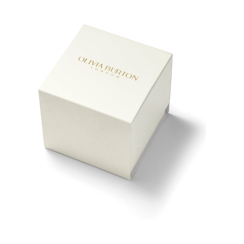 Off-white box with "Olivia Burton London" in gold font.