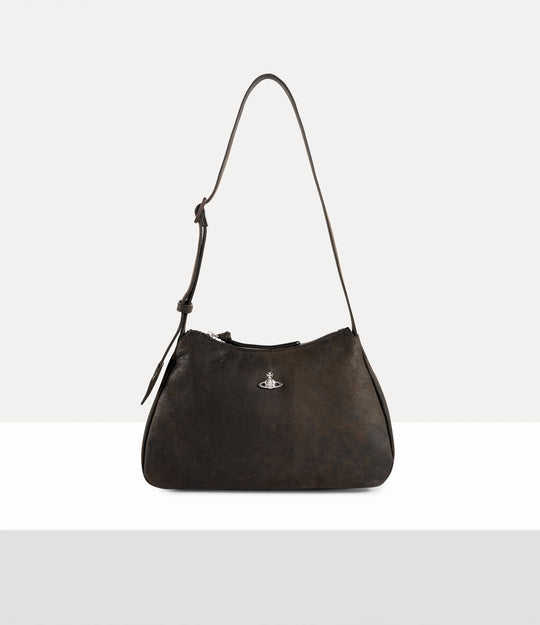 Womens Vivienne Westwood Kate Shoulder Bag in Dark Brown