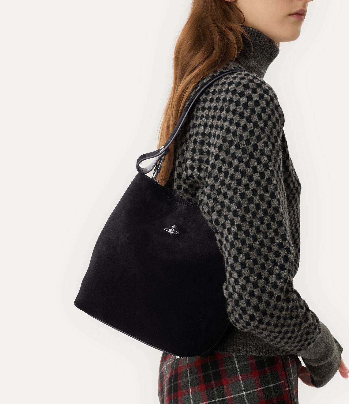 Women's Vivienne Westwood Lottie Small Shoulder Bag in Black — view 2