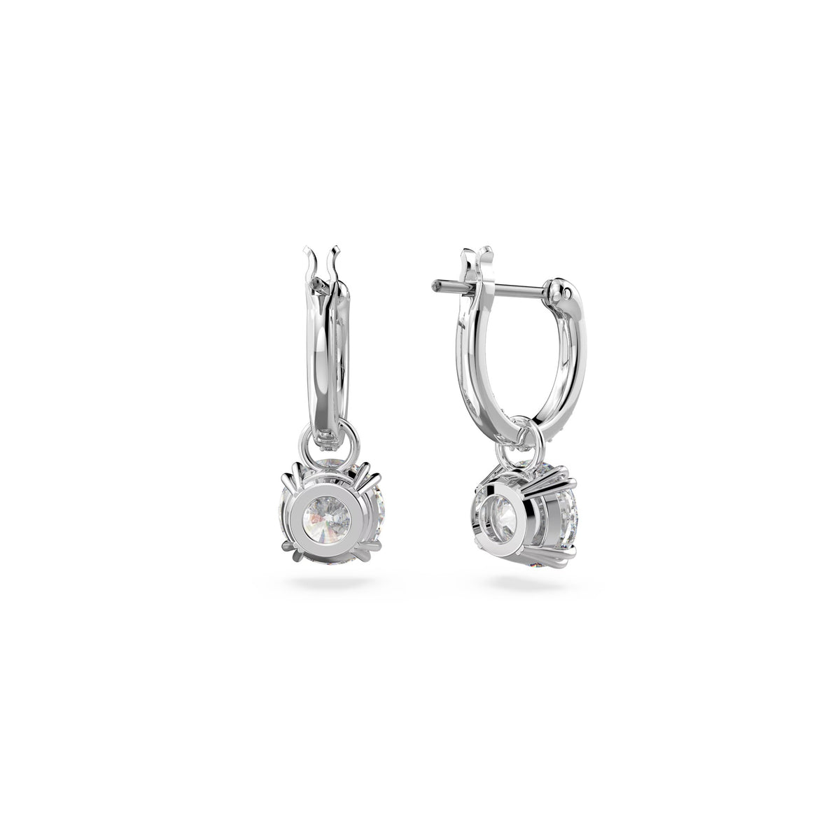 The Swarovski Constella Round Cut Drop Earrings, a silver rhodium plated earrings from Swarovski, available at OD’s Jewellers in St Helens.