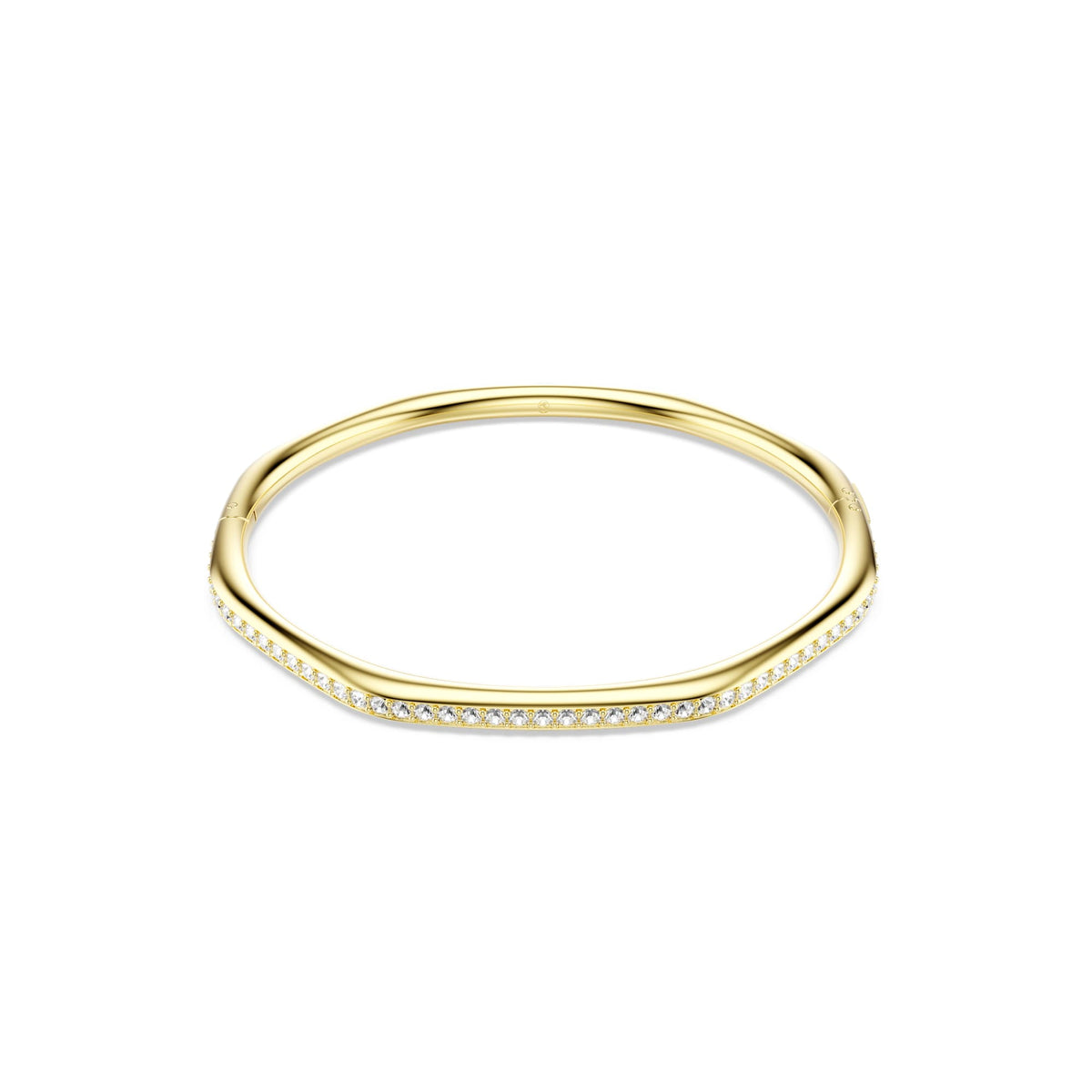 Swarovski Dextera Bangle Octagon Shape, Round Cut, White, Gold Plated