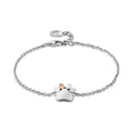 Clogau Paw Prints Single Paw With White Topaz Bracelet In Sterling Silver by Clogau