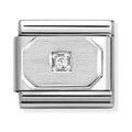 Nomination Composable Silver Blunted Rectangle Charm *