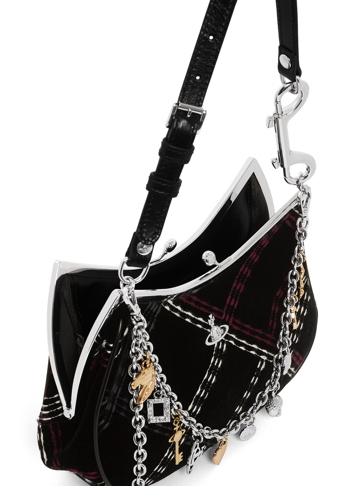 Women's Vivienne Westwood Charm Frame Purse in Black/Multicolor — view 3