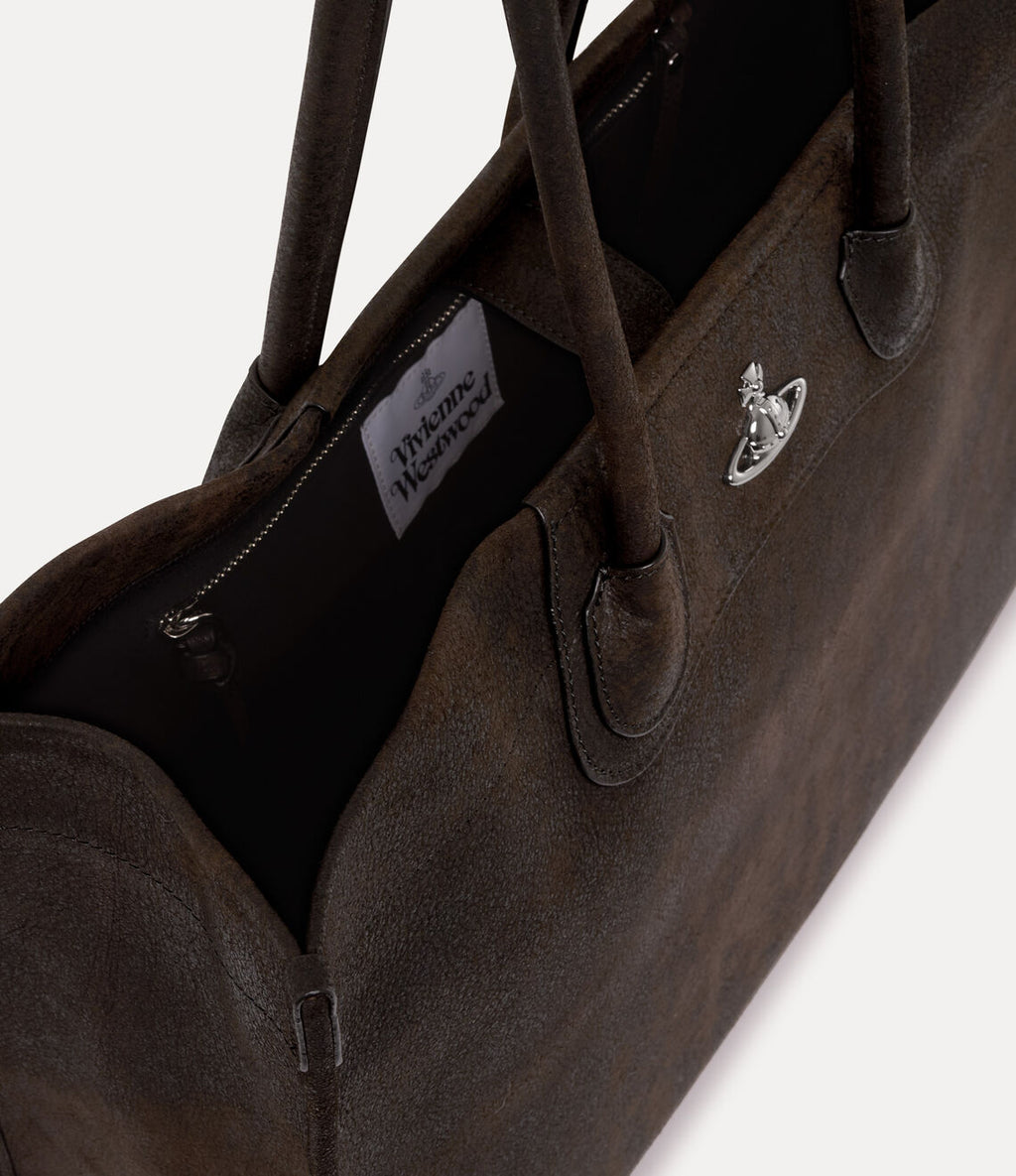 Womens Vivienne Westwood Troy Tote Bag Dark Brown — view 5