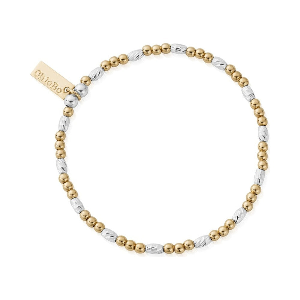 ChloBo Dainty Sparkle Bracelet Silver Gold Plated GMBDSP