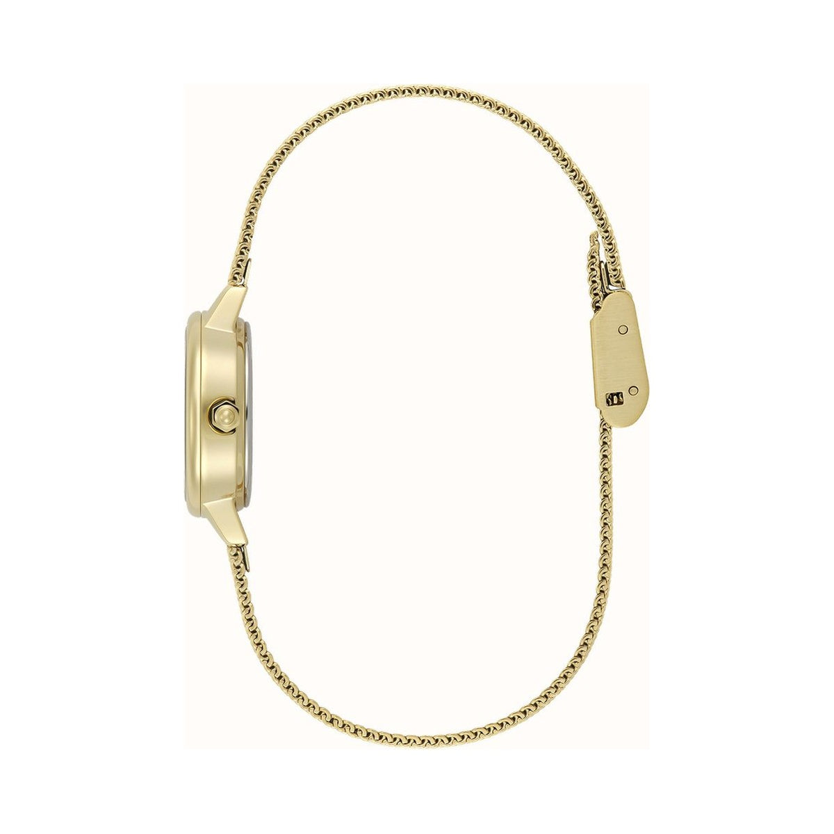 Olivia Burton Ladies Mini Classic Forset Green Dial Mesh Bracelet Watch Stainless Steel Gold Plated by Olivia Burton