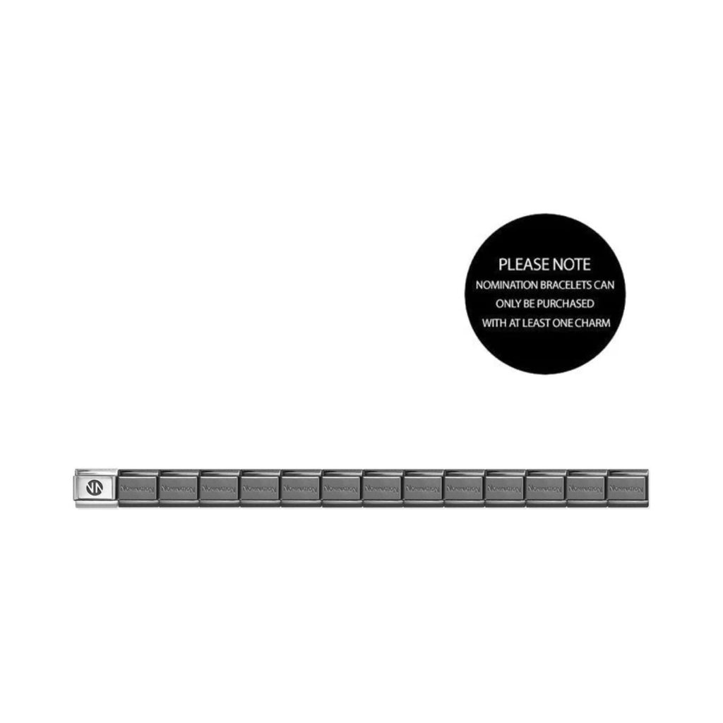 Nomination Composable™ Black Base Bracelet With Style Icon NN Charm
