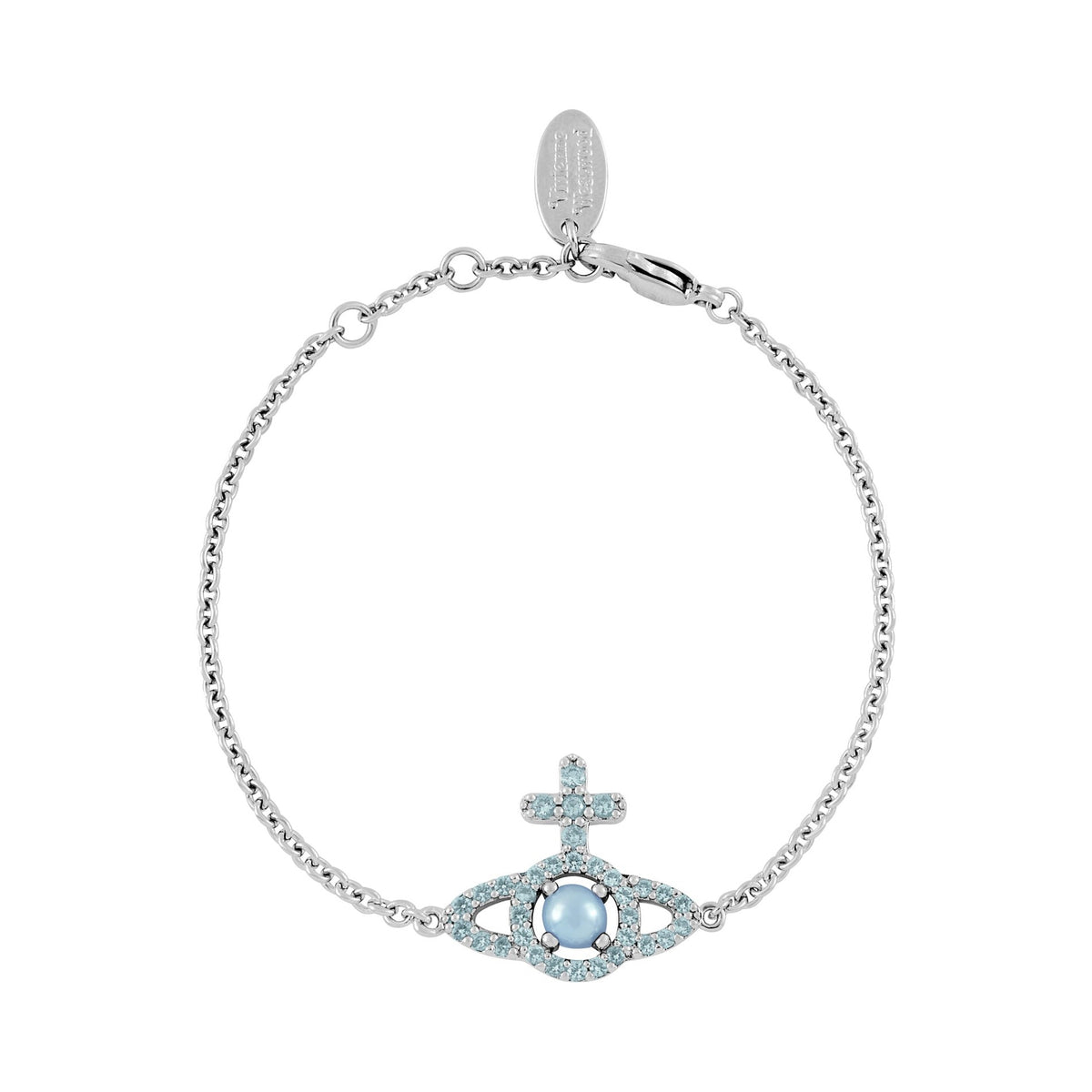Vivienne Westwood Olympia-Light Blue Pearl Bracelet — view 2
